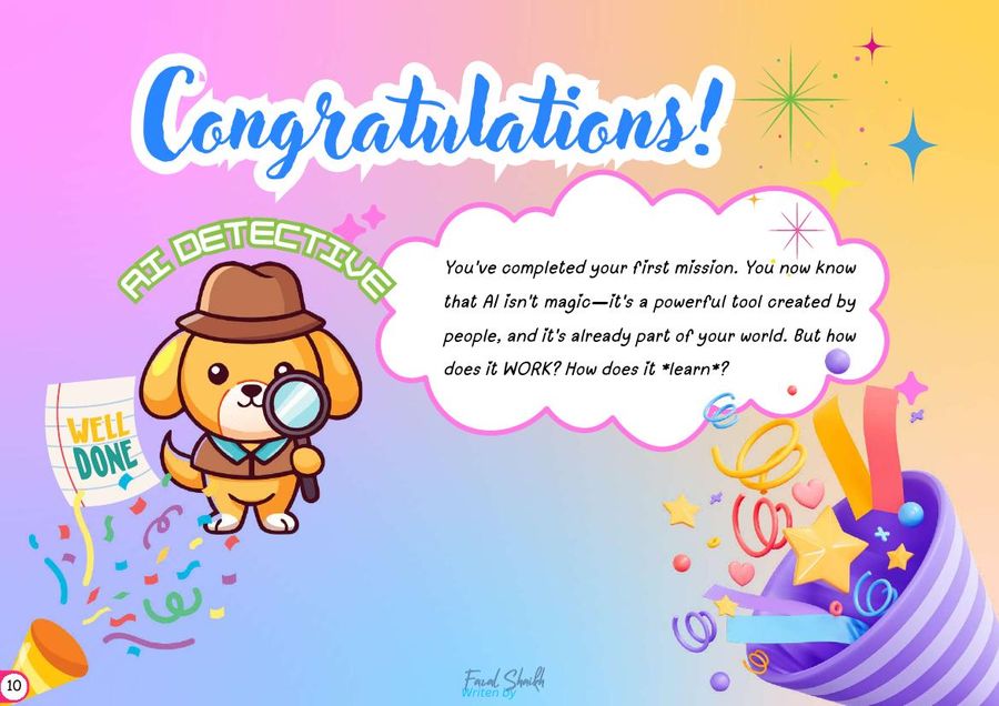 Certificate Page page from the AI Magic for Kids printable workbook