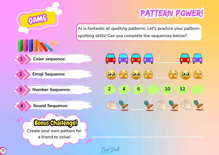 Pattern Power English workbook page